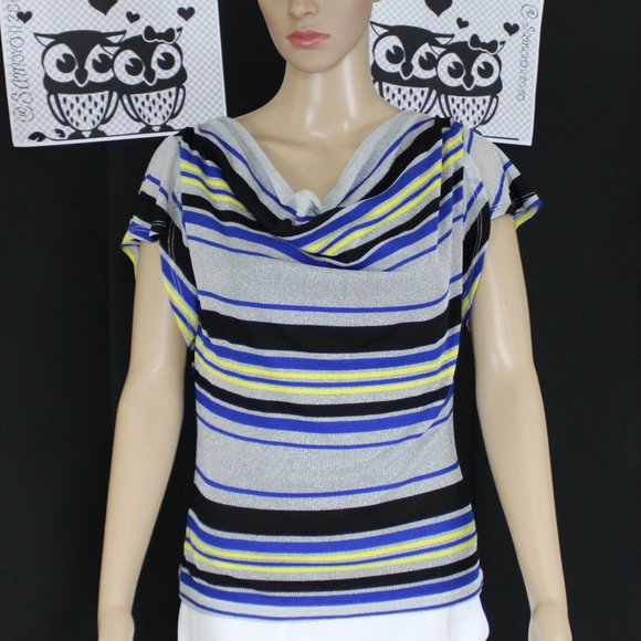 Bebe Brelyn Stripe Cowl Neck Top - Picture 2 of 6